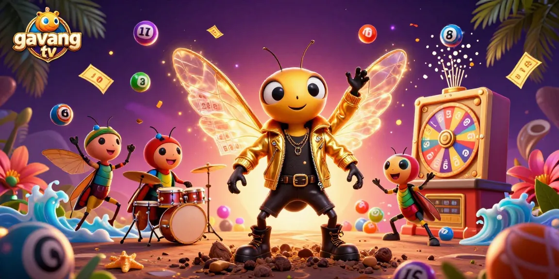 Experience the excitement of the lottery at gavang tv with a vibrant 3D casino scene filled with dynamic game elements.