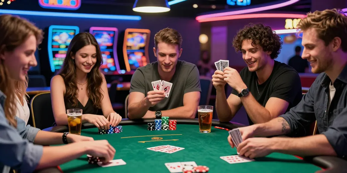 Experience thrilling gaming with friends playing slot gacor malam ini surrounded by vibrant casino atmosphere.