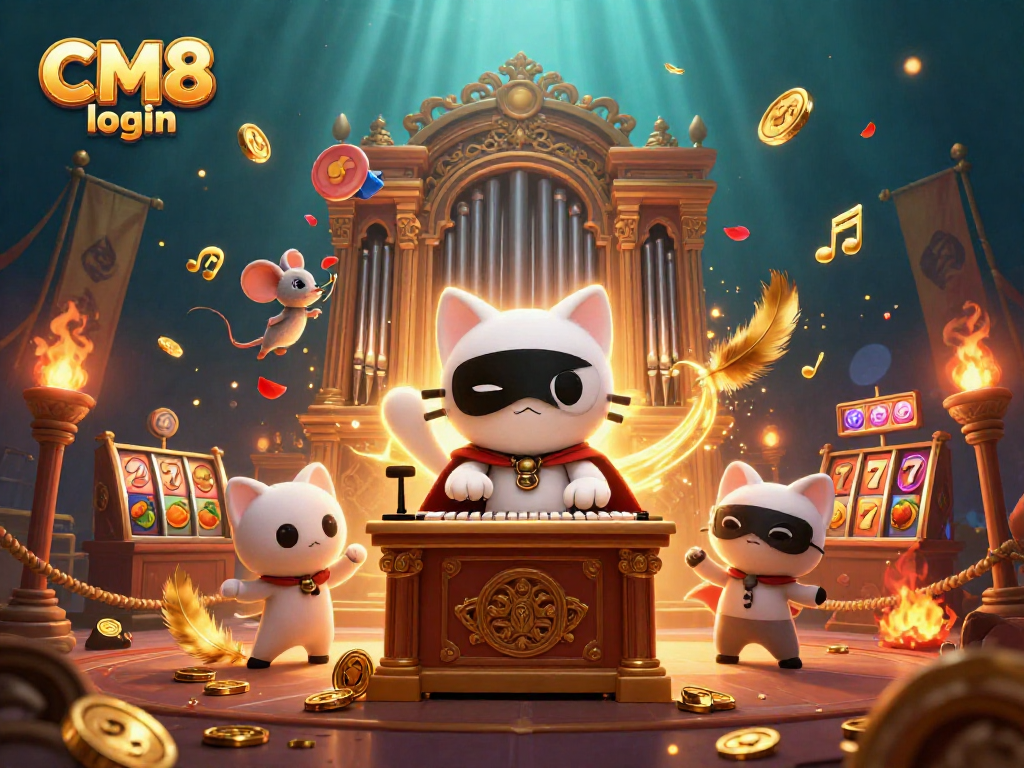 Experience seamless gameplay with CM8 login, revealing thrilling casino adventures featuring slots and engaging characters.
