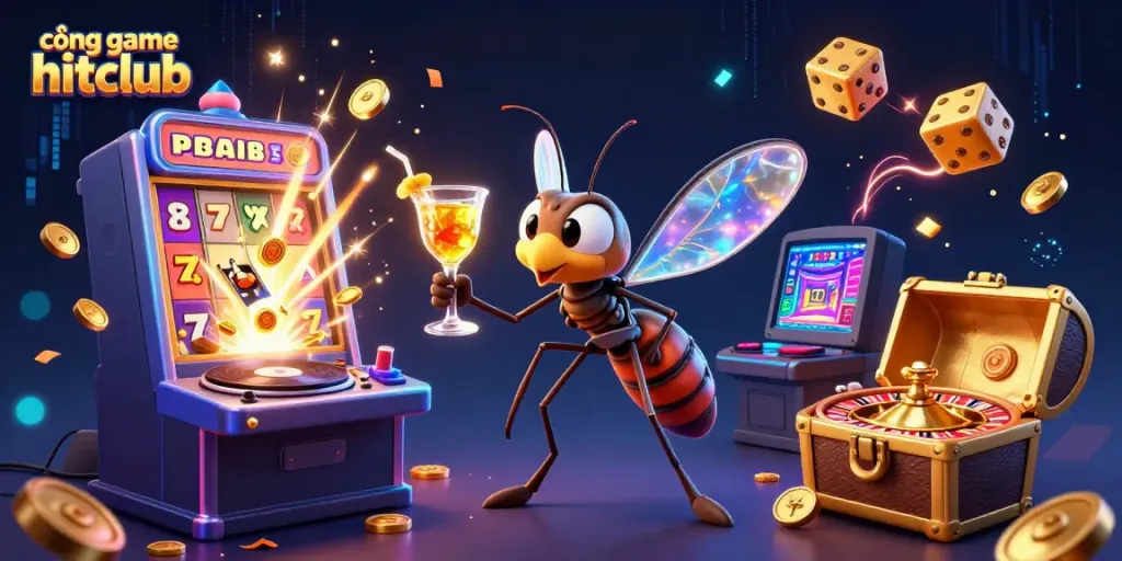 Experience the excitement of cổng game hitclub with vibrant casino characters and dynamic game elements.