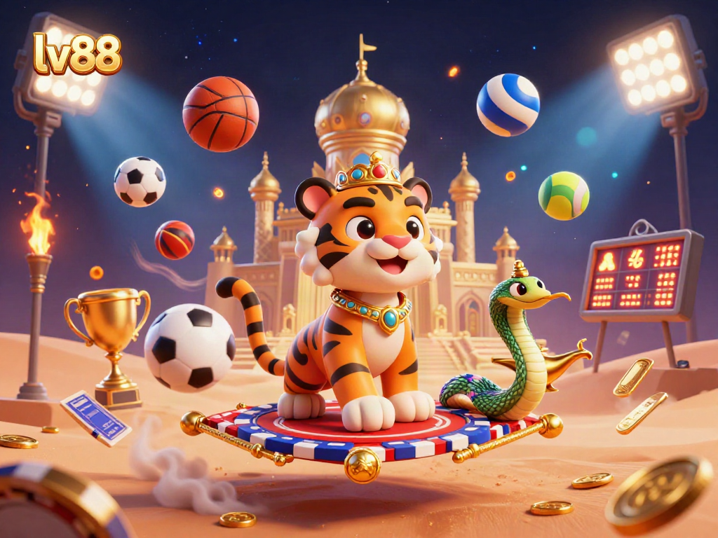 Experience thrilling gameplay with lv88's vibrant casino scene filled with dynamic sports elements!
