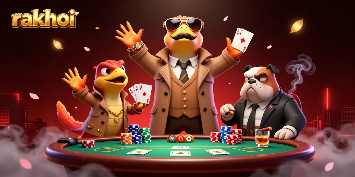 Experience the thrilling atmosphere at Rakhoi TV with unique gambling elements and characters.